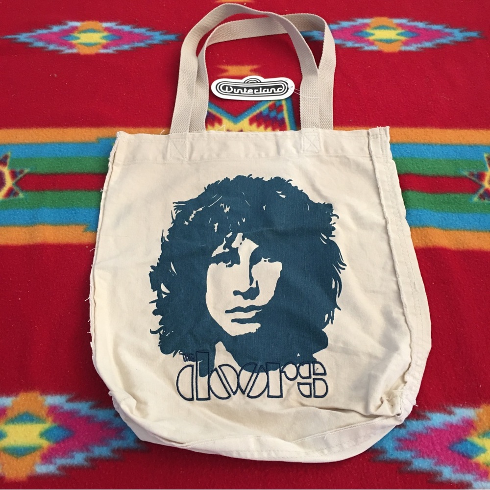 NWT Vintage 2004 Winterland DOORS JIM MORRISON Canvas Tote Bag  DEADSTOCK